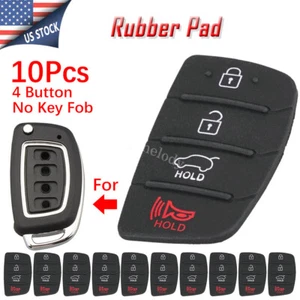 10 Car Key Fob Shell Rubber Pad Insert Repair For Hyundai Santa fe Sonata Tucson - Foto 1 di 9