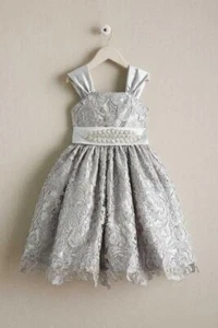 Girls Holiday Silver Belle Dress size 12 - Picture 1 of 2
