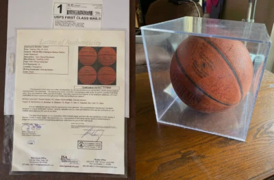 1983-1984 Boston Celtics NBA Team Signed Basketball JSA COA Larry Bird +13 Other - Image 1 of 4