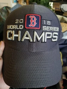 Boston Red Sox World Series Champions 2018 Side Patch Hat Cap Adjustable SILVER  - Picture 1 of 13
