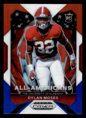 2021 Panini Prizm Draft Picks Prizms Red White and Blue #190 Dylan Moses AA - Image 1 of 2
