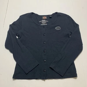 Harley Davidson Motorcycles Leesburg Women's Long Sleeve Button Up Blouse Large - Picture 1 of 9