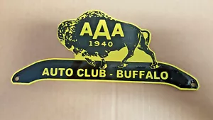 1940 AAA Buffalo Auto Club License Plate Topper - Picture 1 of 1