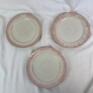 ANTHROPOLOGIE SCHNEEFLOCKE PORZELLAN EISZAPFEN UMRANDET SALAT/SPEISETELLER 9" MENGE 3 - Bild 1 von 8