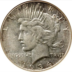 1934-S Peace Silver Dollar NGC AU50  - Picture 1 of 3