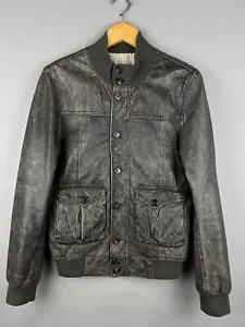 Dsquared2 Brown Leather Jacket Bomber 48 size - Picture 1 of 15