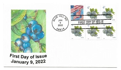 2022 Blueberries Additional Postage First Day of Issue - Image 1 of 2