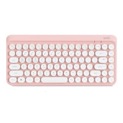 Actto Retro Mini Wireless Keyboard Korean/English Layout Pink / KBD-50 - Image 1 of 4