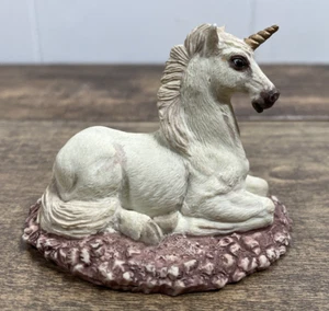 Vintage 1990s Unicorn 2.5" Tall Figurine Laying Down Whimsical - Picture 1 of 6