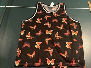 Men’s No Boundaries Hawaiian Tank Top 3xl XXXL Big Tall Butterflies Tropical - Picture 1 of 7