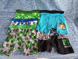 MINECRAFT - NEW BOY'S SIZE 4 - PACK Of Seven - 100% COTTON BOXER SHORTS - Picture 1 of 3
