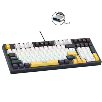 Full-Sized Mechanical Gaming Keyboard – Compact 97-Key Layout, Red Switches, RGB - Image 1 of 4