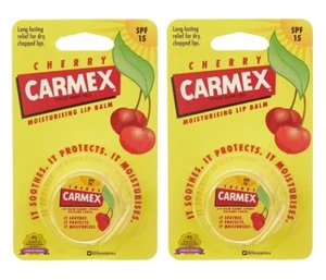 Carmex Lip Balm Cherry Pot 7.5g Pack of 2 - Picture 1 of 2