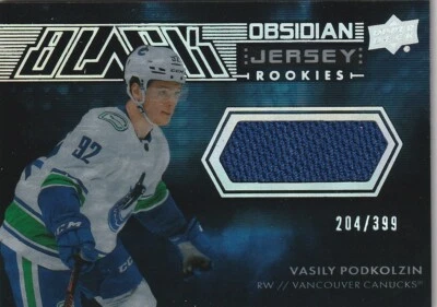VASILY PODKOLZIN 2021-22 UD BLACK OBSIDIAN JERSEY ROOKIES 204/399 - Image 1 of 2