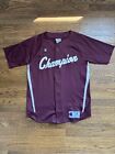 Champion Baseball Jersey Mens Medium Red Double Dry Spell Out Activewear Top