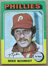 1975 TOPPS #70 MIKE SCHMIDT PHILADELPHIA PHILLIES 3RD BASEMAN CARD NM 7 NEAR MIN