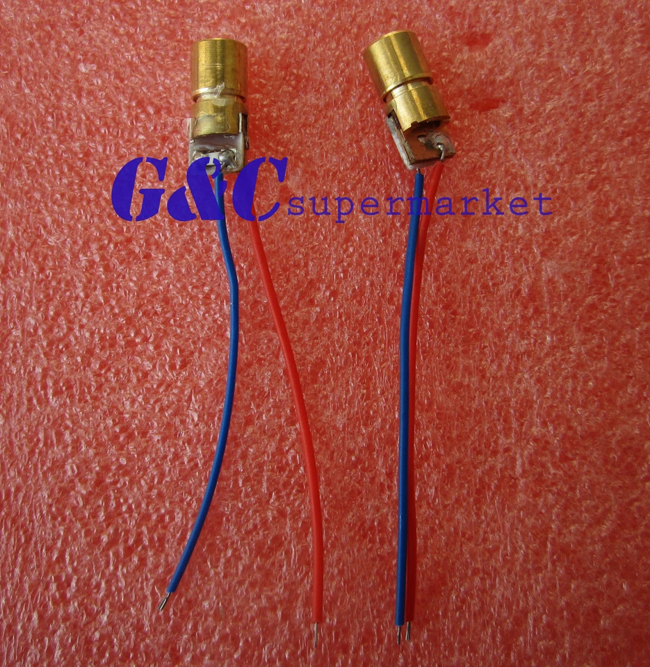 10 x 650nm 6mm 3V Laser Dot Diode Modul Rot Kupferkopf Mini Laserpointer - Bild 1 von 1