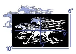 Plantilla de plástico 6"x10" - Flaming Horse (SC923) (tú eliges el color) - Imagen 1 de 9