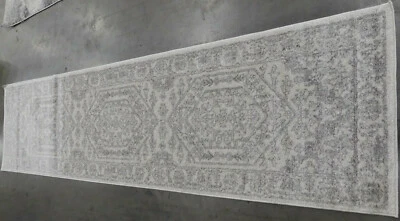 Alfombra manchada marfil/plata 2'-6" x 10' precio reducido 1172602709 ADR108B-210 Foto 1 de 4