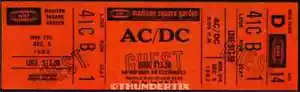 5 1982 -88 AC/DC de colección sin usar entradas completas de concierto rock australiano reimpreso - Imagen 1 de 5