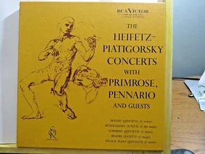HEIFETZ PIATIGORSKY CONCERTS RCA LIVING STEREO 3 LP 6159 BOX SET NEAR MINT - Picture 1 of 3