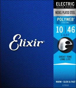 Elixir 12050 Polyweb Light Nickel plated Electric Guitar Strings 010 - .046  - Picture 1 of 3