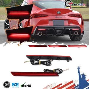Luces reflectoras de freno trasero rojo sangre para Toyota GR Supra 2020-2022 - Imagen 1 de 12