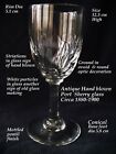 Antique Port / Sherry drinking glass with ground in oval optics Circa 1880-1900