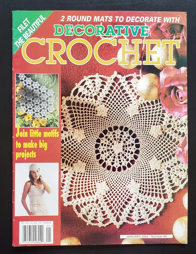 Decorative Crochet Magazine Filet The Beautiful Jan 2002 No 85 - Image 1 of 4