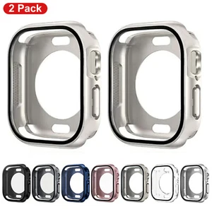 2-Pack Fr Apple Watch Series 10/9/8/7/6/SE 46/45/44/42/41/40mm Rugged Case Cover - Picture 1 of 14