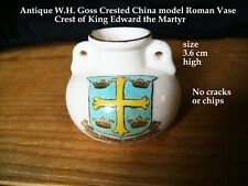 Antique W.H GOSS Crested china Roman Vase with crest of King Edward the Martyr