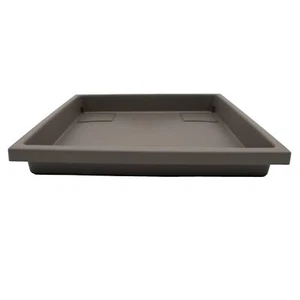 The HC Companies 11 Inch Accent Square Plastic Plant Saucer - Indoor Outdoor ... - Picture 1 of 4