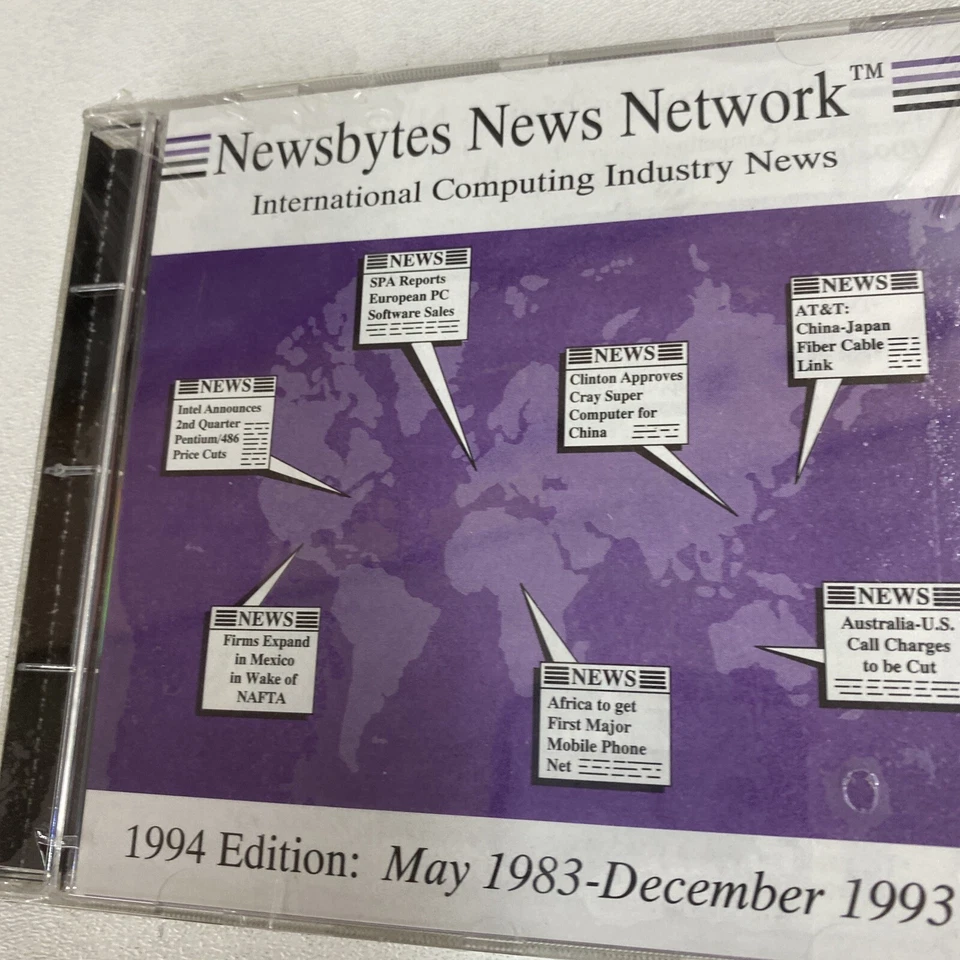 NEWSBYTES NEWS NETWORK 1994 EDITION : MAY 1983-DEC 1993 CD ROM LS - Image 1 of 2
