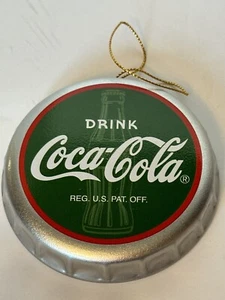 Coca-Cola Bottle Cap Christmas Ornament 2003 Logo Advertising Hanging  3-1/2 In - Picture 1 of 4