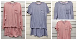 INDIGO SKY LADIES QUALITY WARM SOFT JERSEY SHORT PYJAMA SET UK SIZES 10-18 - Picture 1 of 7