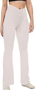 Women Cross Waist Flare Yoga Pants High Waisted Bootcut Wide Leg Workout size L - Picture 1 of 4