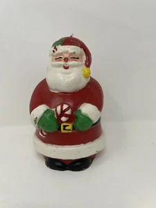 Wax Santa Claus Christmas Candle Unused 6" Tall Unmarked Vintage - Picture 1 of 6