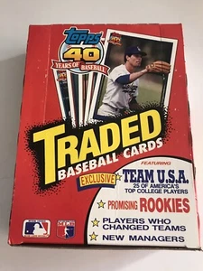 1991 Topps Traded Wax Box 36 Factory Sealed Packs Giambi Bagwell RC MLB Baseball - Imagen 1 de 4
