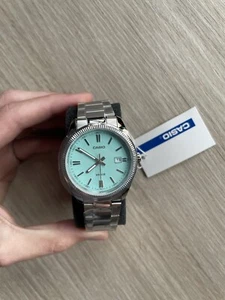 Casio Collection 38mm Caja Latón Plata, Correa Acero Inoxidable Plata, Dial Azul - Imagen 1 de 2