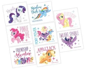 My Little Pony Friendship Loot Birthday Party Favours 1 Sheet of 8 Tattoos Girls - Picture 1 of 2