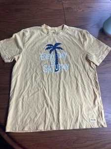Life Is Good Mens L Crusher Tee Everyday Is Saturday  - Picture 1 of 5