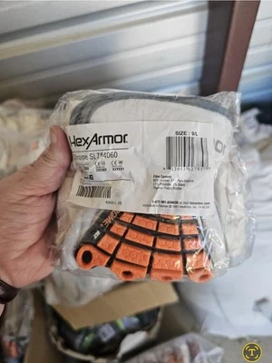 HexArmor 4060 Cut Resistant Impact Protection Leather Work Gloves Sz 9(large)