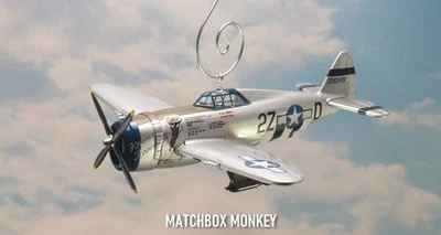 Kansas Tornado II P-47D Thunderbolt WWII Fighter Plane Custom Christmas Ornament - Image 1 of 4