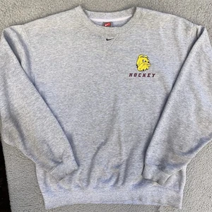 Vintage Minnesota Duluth Sweater UMD Bulldogs Hockey Nike Team Center Swoosh - Picture 1 of 13