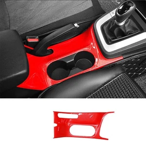 For Hyundai Elantra 17-20 Carbon Fiber Red Style Middle Console Water Cup Frame - Picture 1 of 9