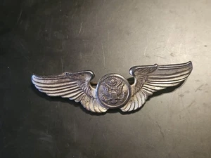 WWII US Army Air Force Combat Crewman's Wing Marked Sterling - Picture 1 of 2