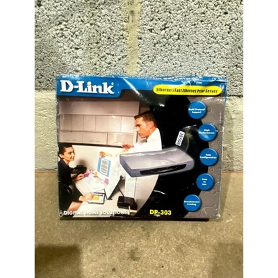 D-Link DP-303 Multi-Protocol Print Server Black 1x Ethernet & 3x Parallel Ports - Image 1 of 4