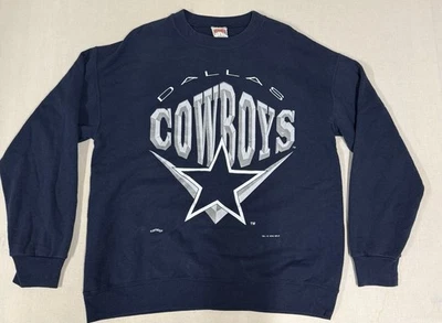 Sudadera De Colección 1994 Dallas Cowboys NFL Cuello Redondo Talla L Hecha en EE. UU. SW4 Foto 1 de 4