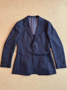 SuitSupply Havana Patch Navy Hopsack Blazer 38R - Picture 1 of 9