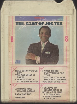 JOE TEX The Best Of Joe Tex RARE ORIG FUNK SOUL ATLANTIC LEAR JET 8 TRACK TAPE - Image 1 of 2